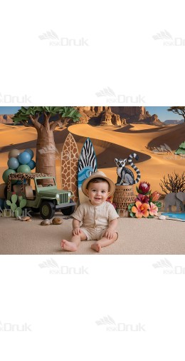 Tło fotograficzne „Safari na pustyni – egzotyczna przygoda” | 4122